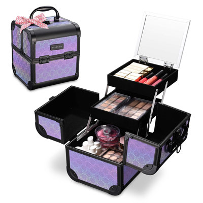 Organisateur de maquillage pour trousse de maquillage House of Hampton® avec artiste miroir
