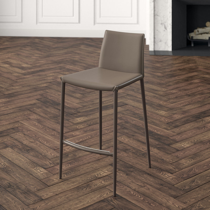 Boheme Upholstered Counter Stool, Matte Taupe