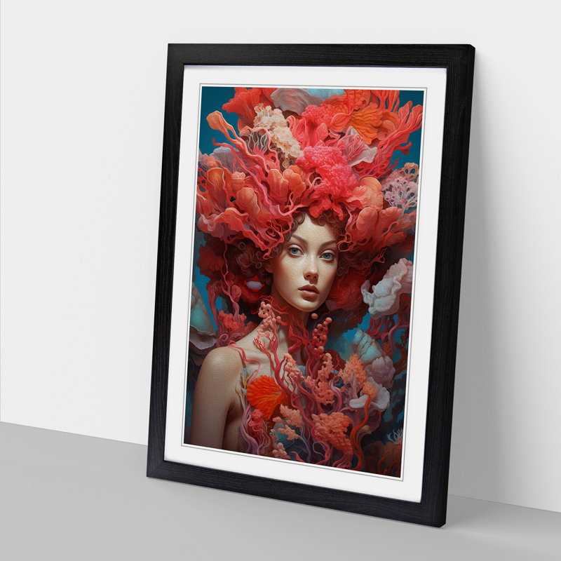 Single Picture Frame Print on Wood, Black Framed, 34cm H x 25cm W