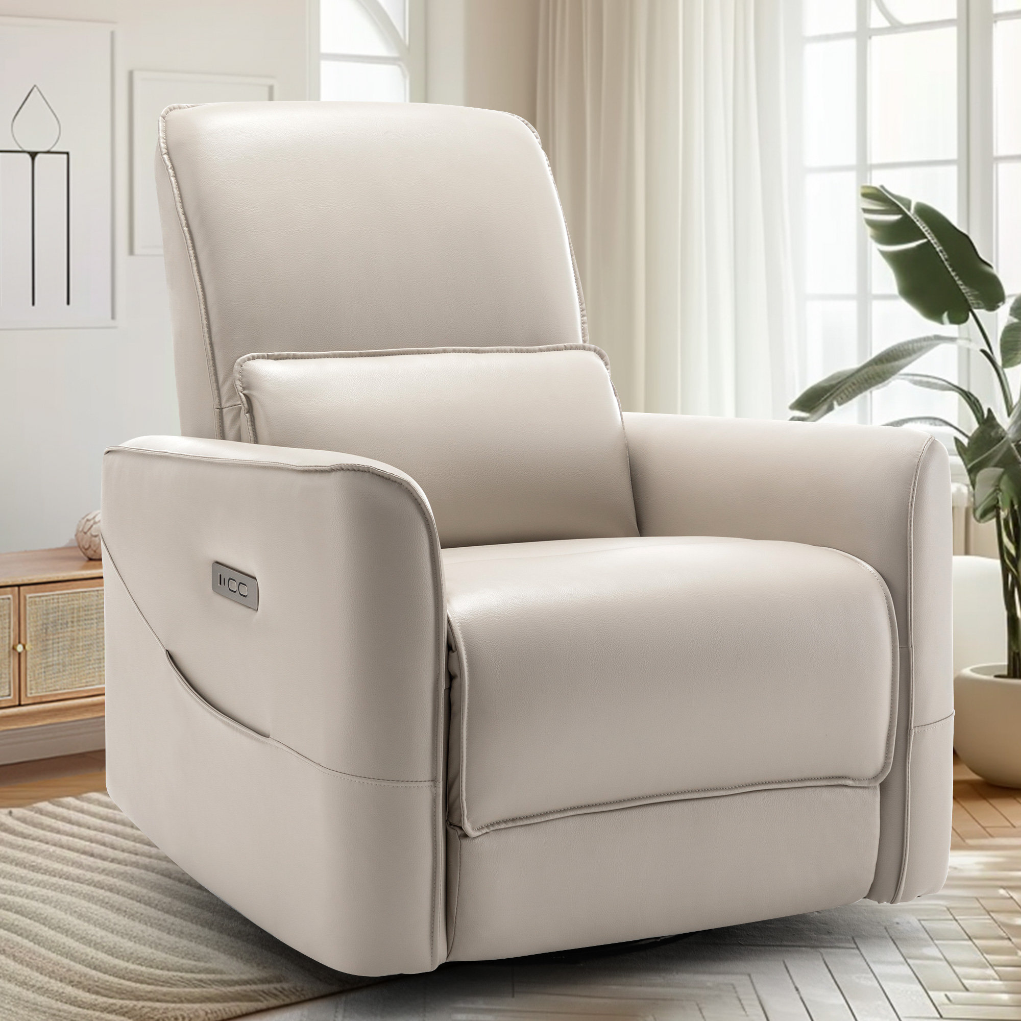 Chair For Bedroom JIASTING Recliner Chair With Ottoman Living Room
