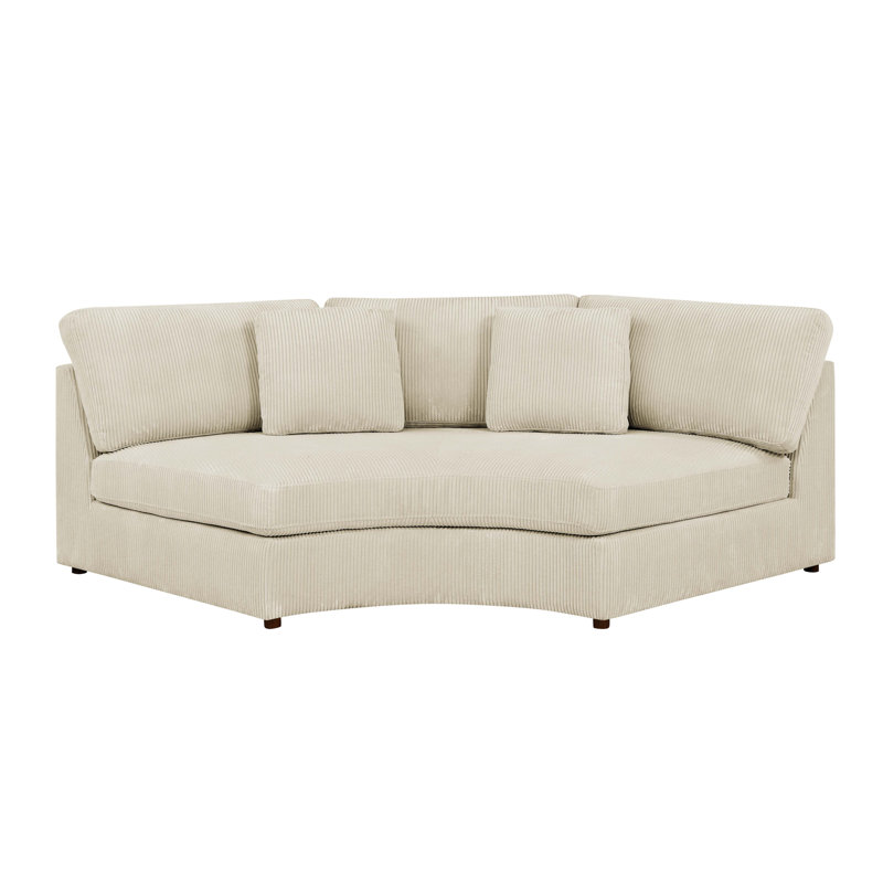 Agaro 70'' Corduroy Loveseat, Beige