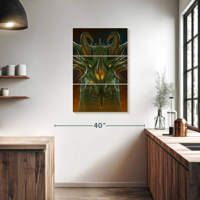 Portrait de dragon Brampt, H 38 po x l 24 po