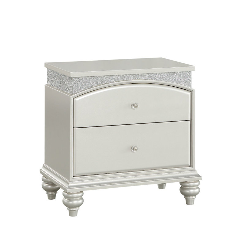 Maverick Platinum Finish Night Stand