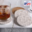 Ensemble de 4 sous-verres ronds en pierre Thirstystone Mocha Madness