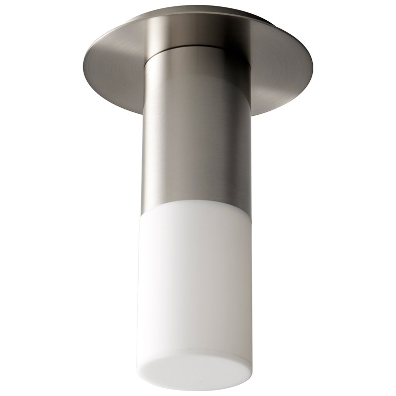 Alleyton Acrylic Flush Mount, 9" H x 5.88" W x 5.88" D, Satin Nickel