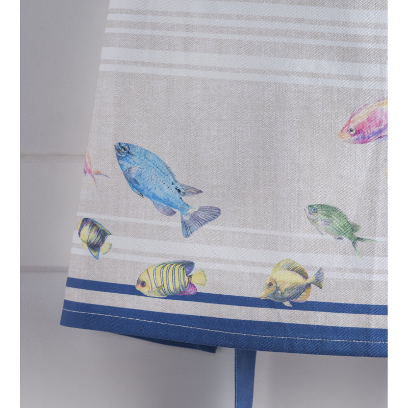 Maison d'Hermine Poisson 100% Cotton Apron - 27.5" x 31.5"