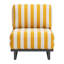 Chaise d'appoint rayée jaune 27 po