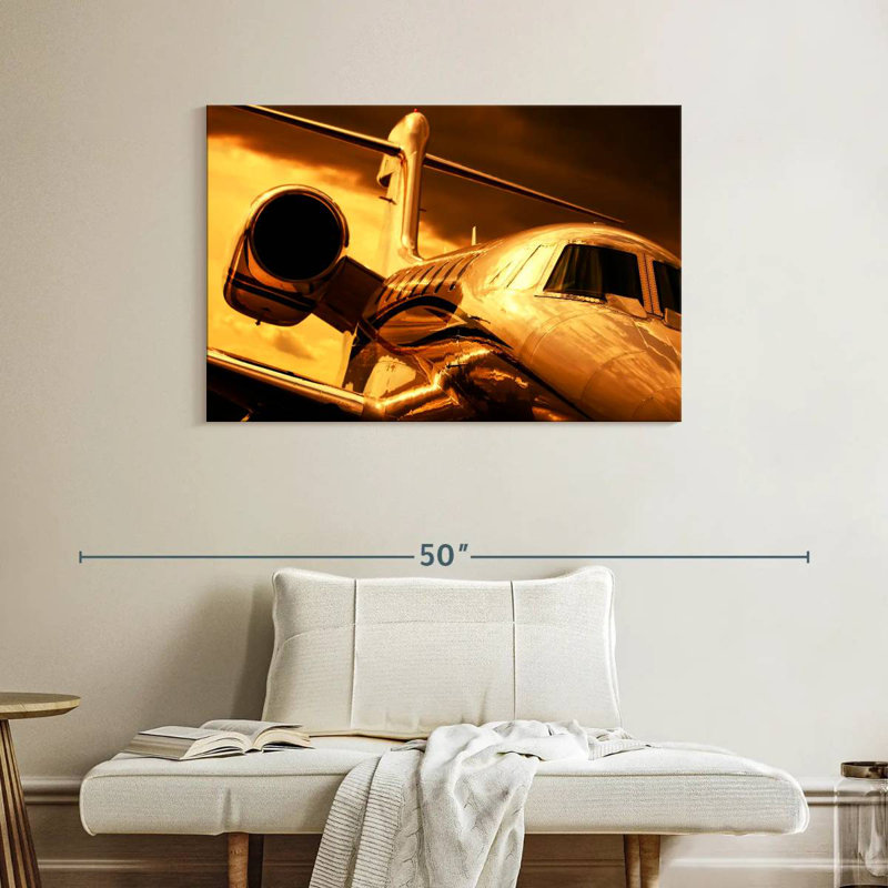 Mehar Gold Aircraft, 26'' H x 39'' W