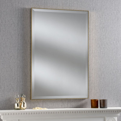 Arjae Wood Flat Wall Mirror