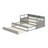 Wood Daybed With 2 Trundles, Storage Shelves, 1 Light For Free And USB Charging Design-371588976