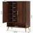 29.52” Walnut 6-Tier Wooden Entryway Shoe Storage Cabinet With Doors（ONLY ONE PIECES）