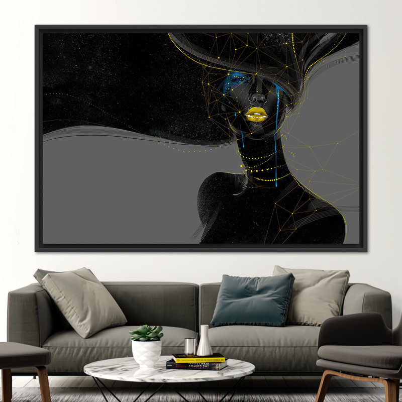 Print on Canvas, Framed Print without Mat, Black, 20 cm H x 30 cm W