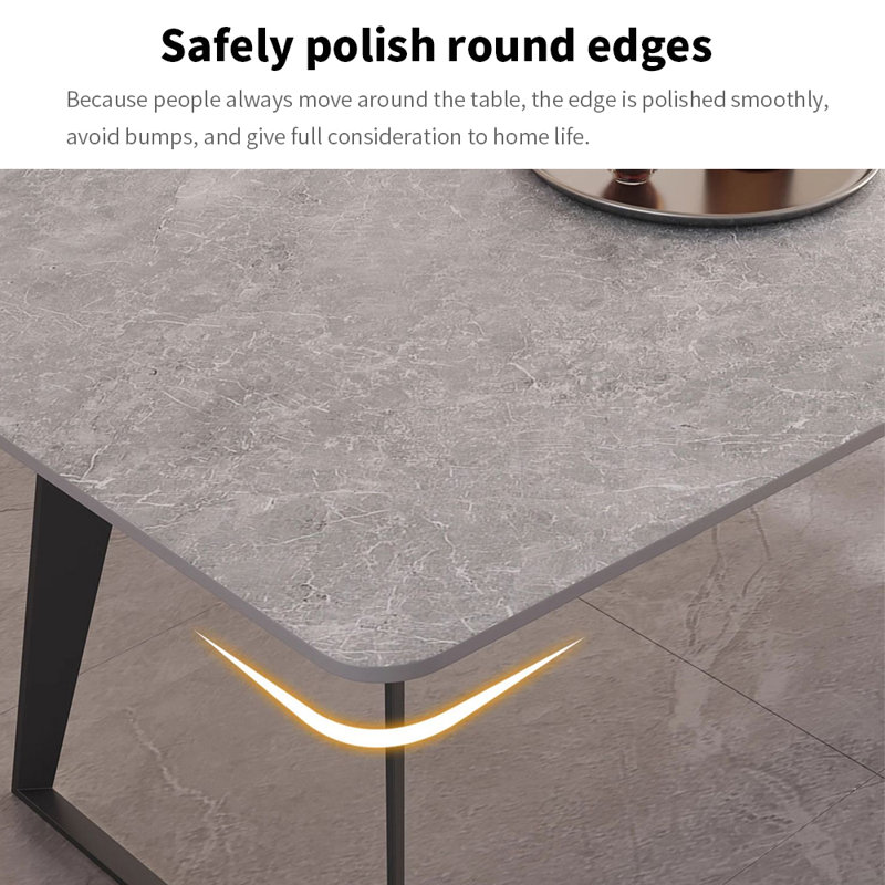 Ensembles de table de salle à manger minimalistes de style italien, H 29,5 po x L 70,9 po x l 31,5 po
