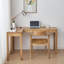 Bureau rectangulaire brun en bois massif avec 2 tiroirs-89521069-89521070