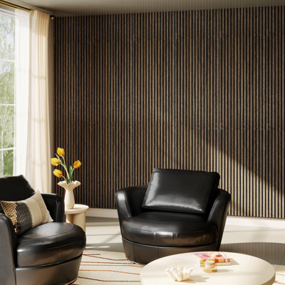 4 Pack 3D Acoustic Panels, 47" x 24" Soundproof Wood Panels for Wall, Wood Slat Wall Paneling for Interior Ceiling, Office, Home Theater, Studio, Walnut