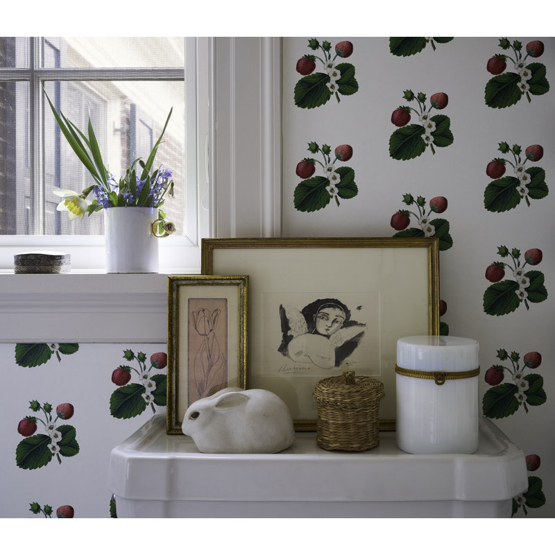 Schumacher x Johnson Hartig Strawberry Hill Wallpaper, Blue