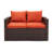 Arlington Wicker 5 - Person Seating Group with Cushions-814772317