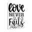 Love Never Fails - Wrapped Canvas Print-1254139301