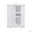 Armoire de salle de bain avec rangement en coin triangulaire avec tablettes réglables, panneau de fibres à densité moyenne moderne pour une utilisation efficace de l'espace-1040793513