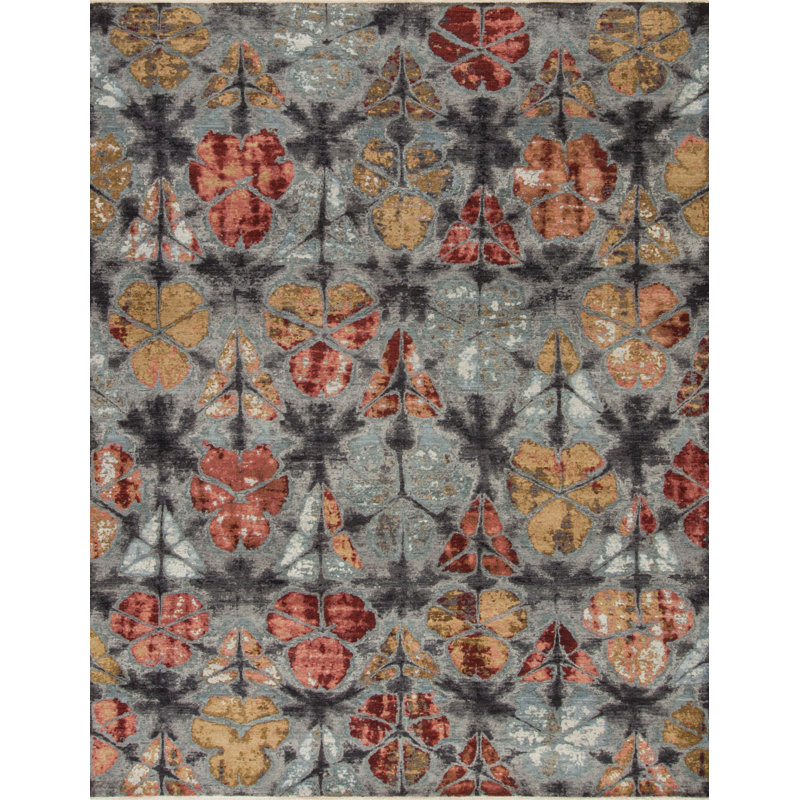 Shibori Hand Knotted Wool Indoor Rug