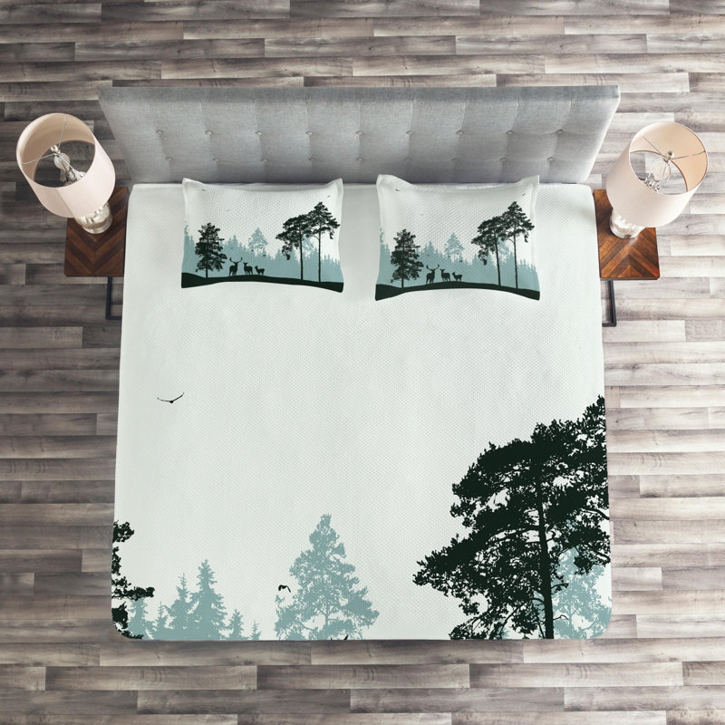 Rustic Polyester Coverlet, King Bedspread + 2 Shams
