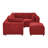 Blewle Corduroy Upholstered Modular Sectional-606345743