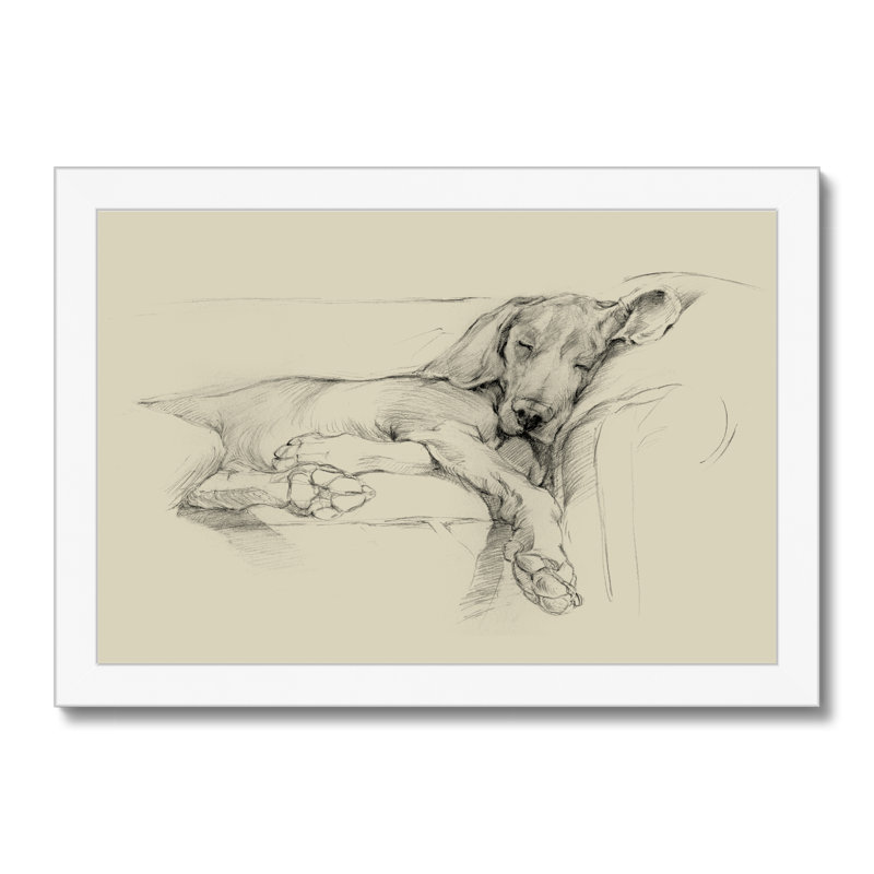Dog Days I by Ethan Harper - Wrapped Canvas Print, 34cm H x 50cm W, White Framed Paper Print