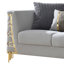 Ensemble de meubles de salon Aurelia Modern Glam avec garniture en acier inoxydable doré, sièges à ressorts ensachés et coussins décoratifs assortis-1420974030-1420974028