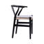 Ensemble de 2 chaises de salle à manger en bois massif tissé et tissé en rotin-698978198