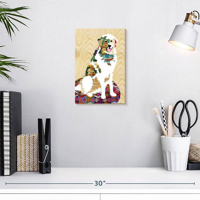 Brampt Collage Pyrenees Dog, 12" H x 8" W