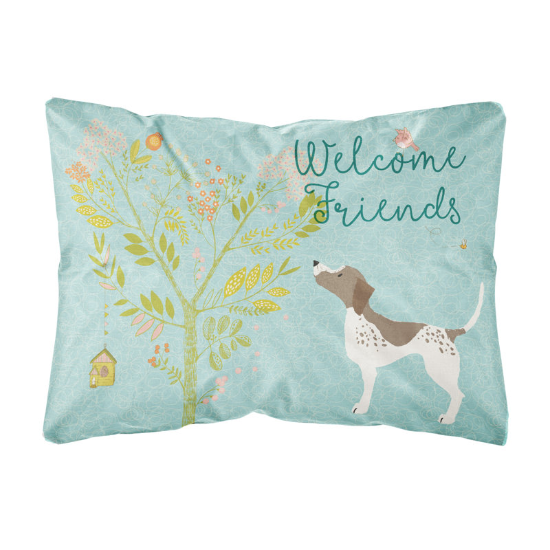  Coussin intérieur / extérieur Welcome Friends Gun Dog