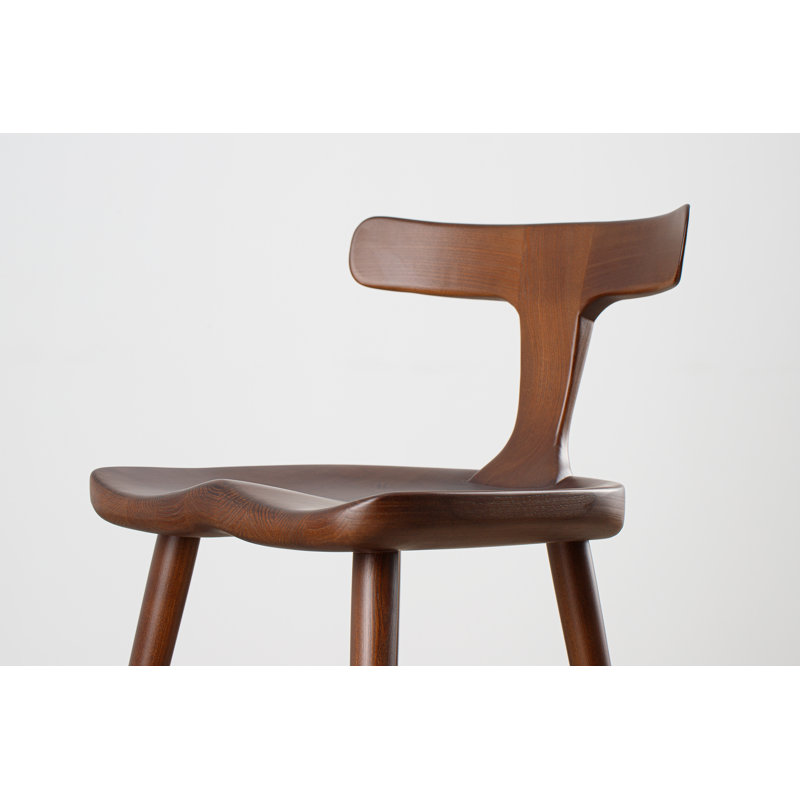 Anvil Chair With Back, Bar Stool (31” Seat Height), Matte Brown