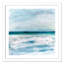 Azelle «Azzurra Beach», reproduction de peinture à l'acrylique sur papier en bleu / blanc