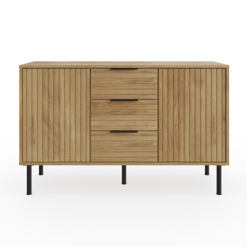 Saraghna 116cm Sideboard, Oak/Black
