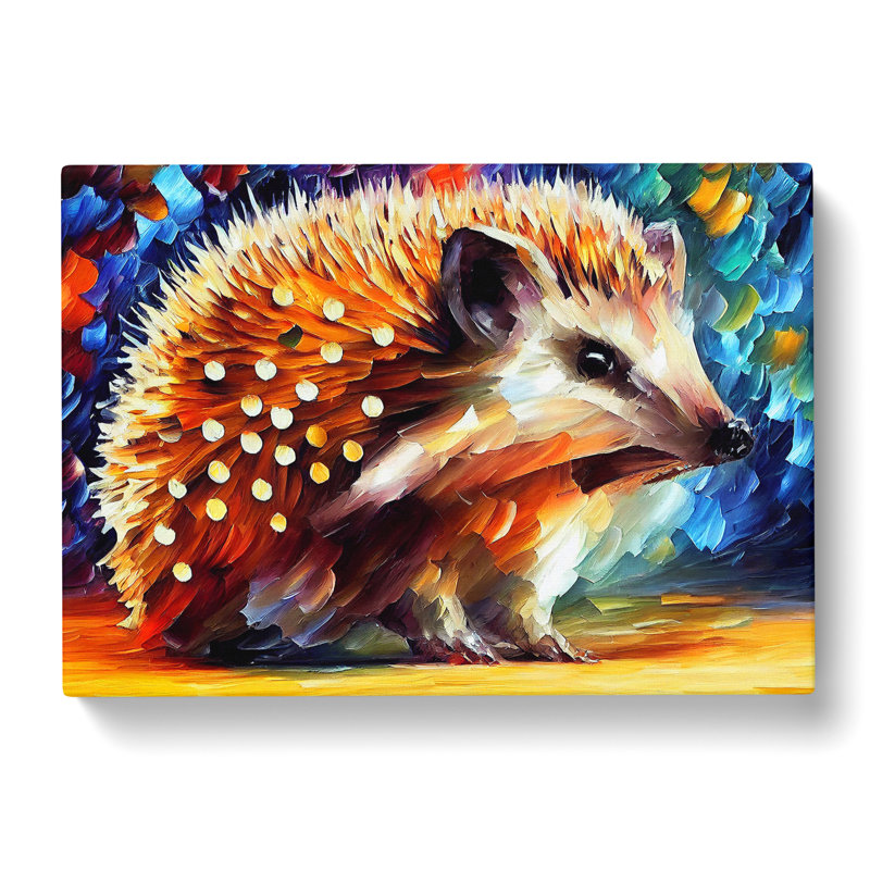 Hedgehog Painting Vol.1 Abstract - Wrapped Canvas, 40cm H x 60cm W x 3cm D