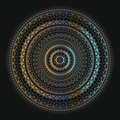 Mandala by Katyau - Wrapped Canvas Print