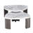Contemporary Style Triangle 3Pc Table Set 1X Nesting Coffee Table 2X End Table Marble Pattern Space Saving Design Primary Living Room