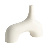 Stretch Cream 10" Earthenware Table Vase