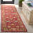 Ruzina Handtufted Wool Cotton Oriental Rug in Red/Green-1721139214