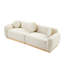 Ensemble de canapés modernes 90,94 po, 3 coussins décoratifs ronds pour le coin-détente du cinéma maison