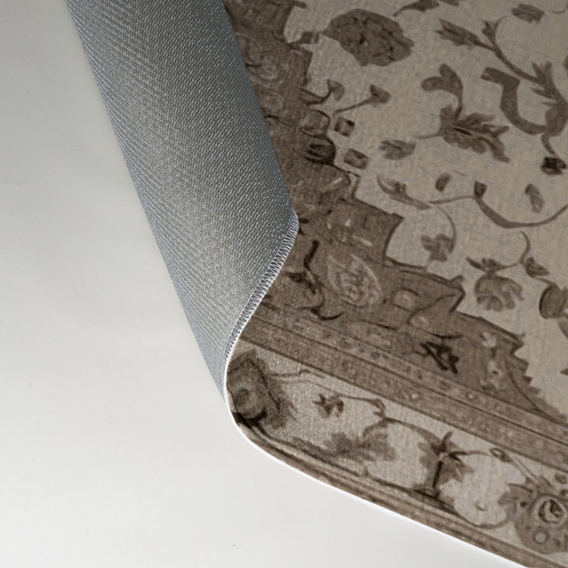 Tapis gris d'intérieur et d'extérieur Tabriz, Rectangle 9 pi x 12 pi