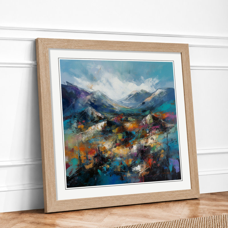 Scotland Abstract Expressionism - Framed Print, Oak