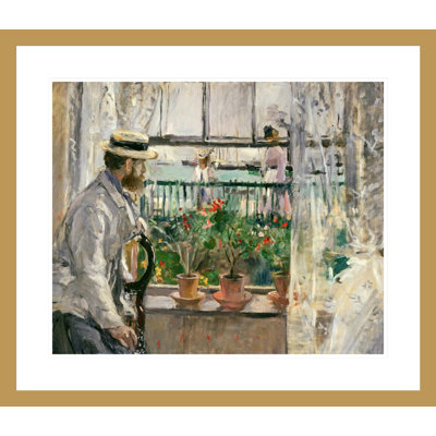 Eugène Manet (1834-92) sur l'île de Wight par Berthe Morisot, impression giclée encadrée