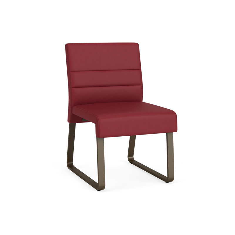 Chaise d'invité sans accoudoirs Waterfall, Bronze, Vinyle Patriot Plus Bordeaux
