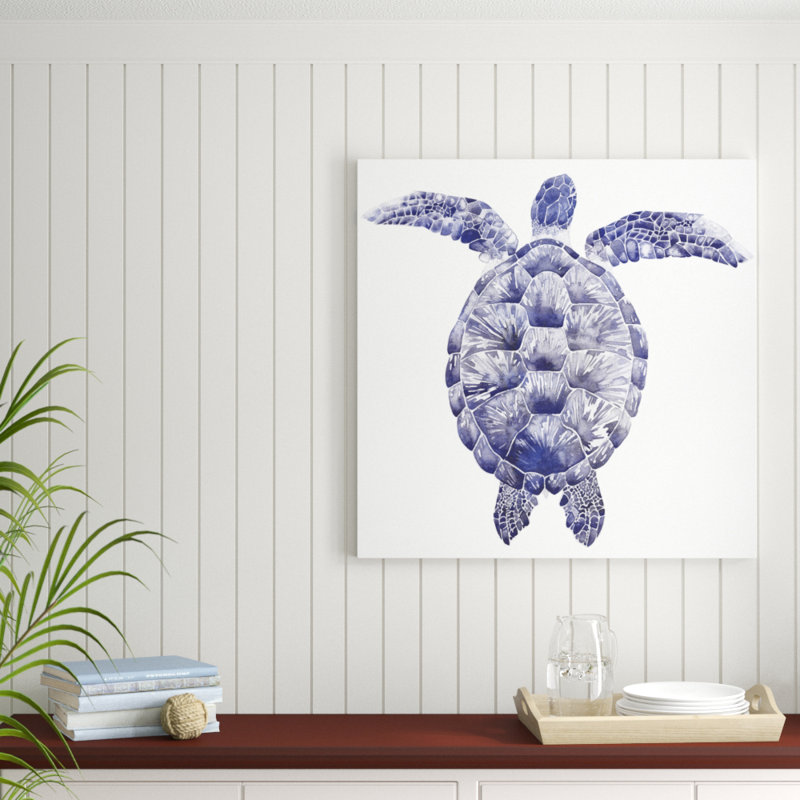 Marine Turtle I by Grace Popp - Wrapped Canvas Painting, 91cm H x 91cm W