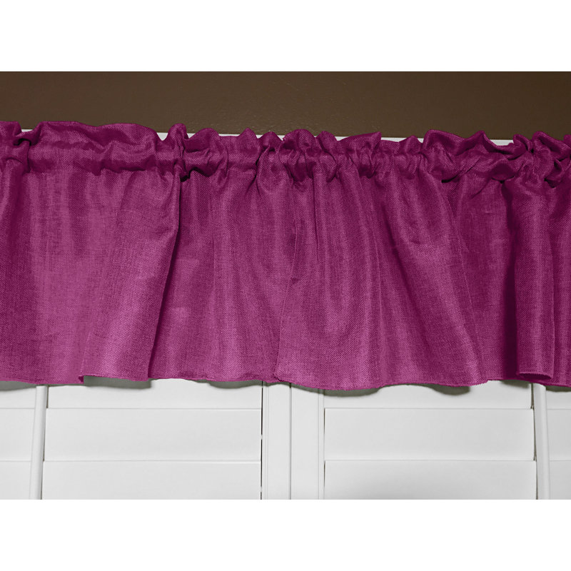 Tailored Window Valance, 58" W x 14" L, Fuchsia