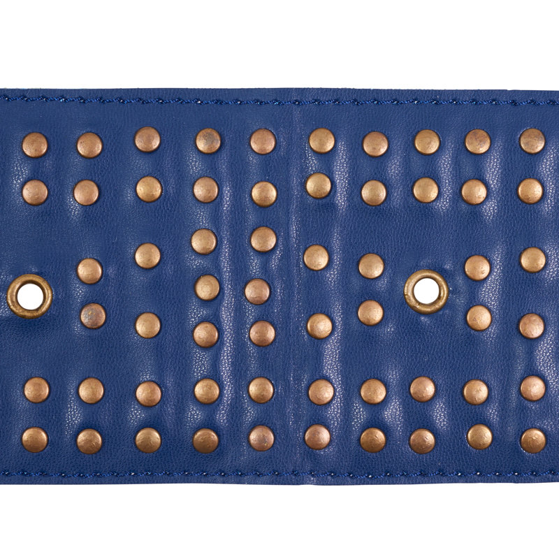 Garniture cloutée en cuir, Bleu marine