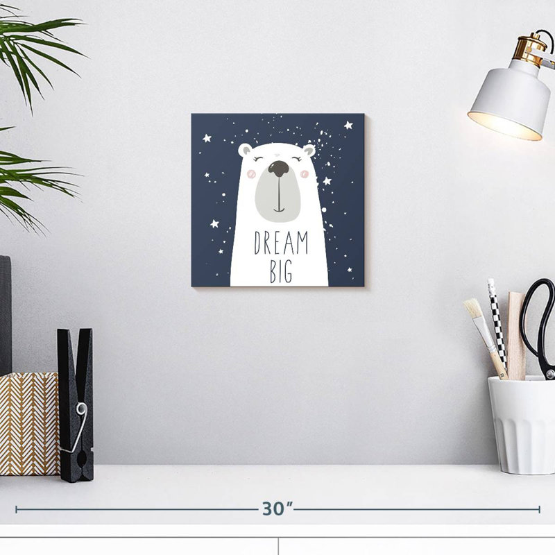 Ashelle Dream Big Bear, typographie, H 10 po x l 10 po