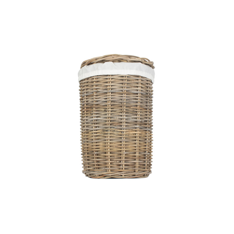 Wicker Laundry Hamper Basket with Lining