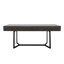 Bureau d'ordinateur 70,87 "Modern Black Modern, bureau d'étude et de travail, pieds en Y en métal